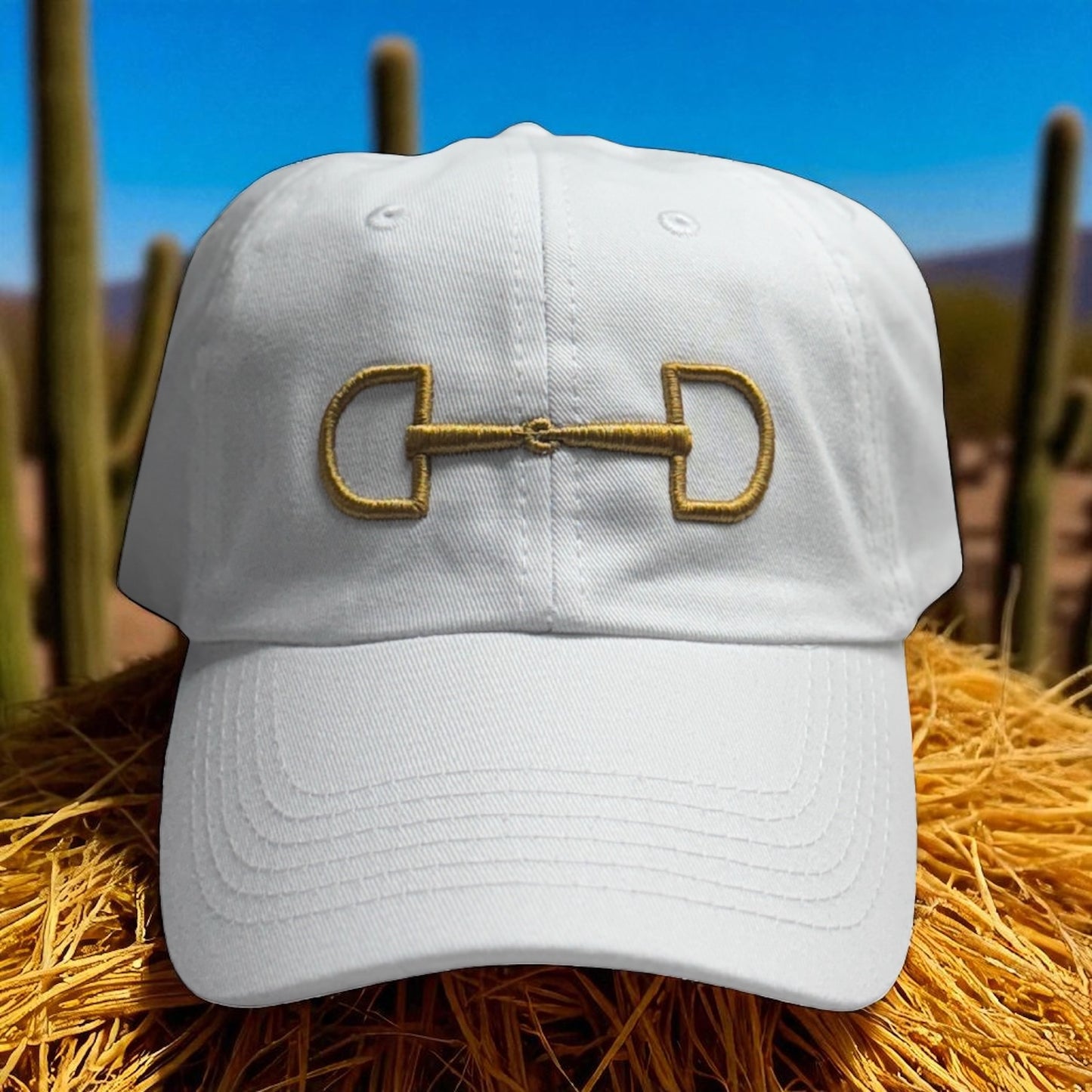 Embroidered 3D Puff Snaffle Bit Hat
