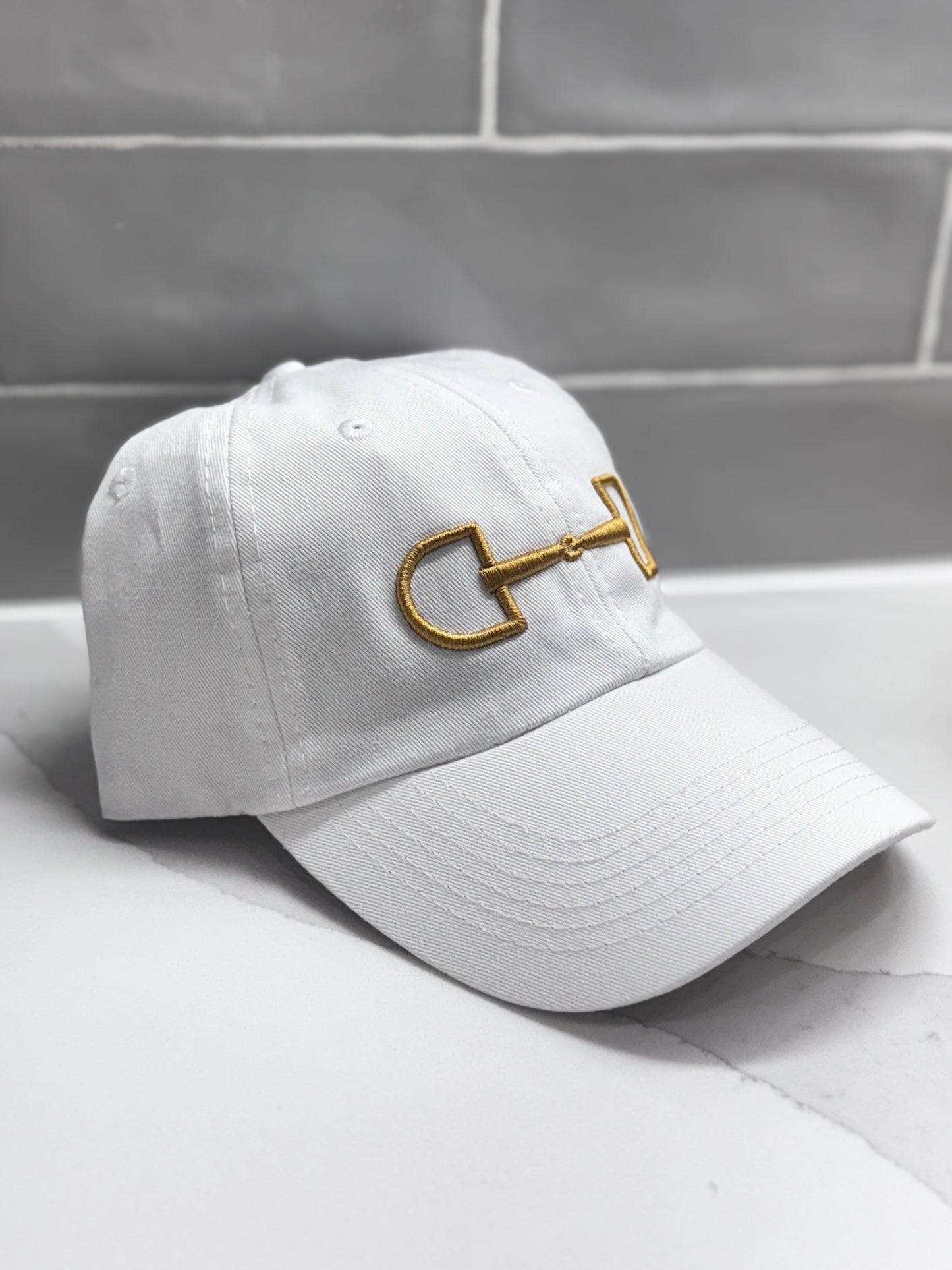 Embroidered 3D Puff Snaffle Bit Hat
