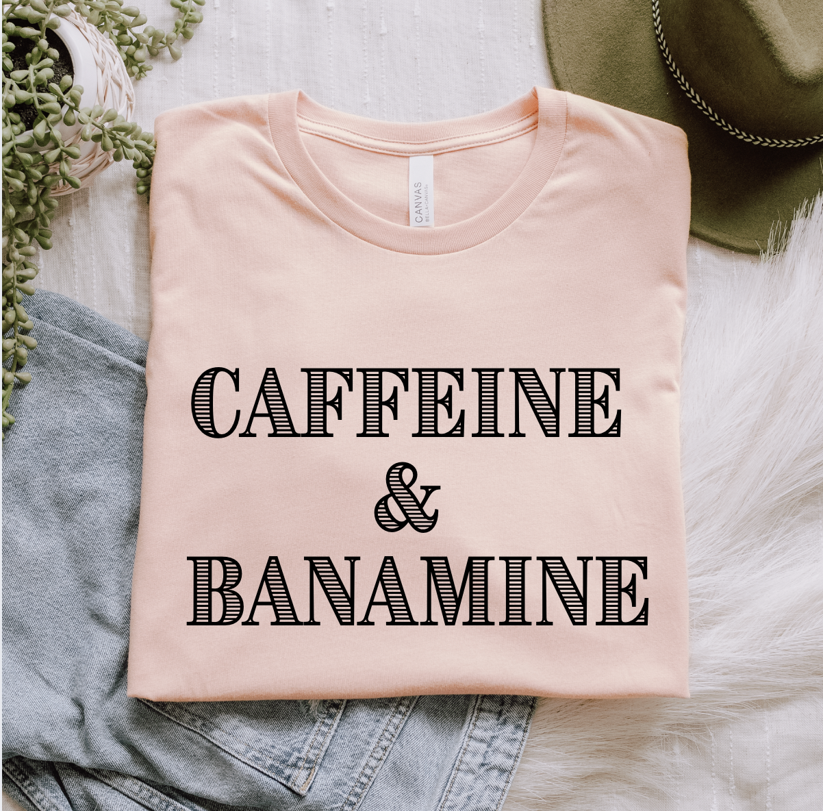 Caffeine and Banamine Horse Girl Graphic T-Shirt