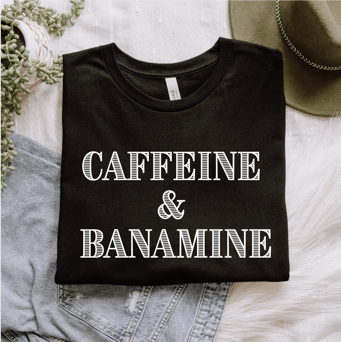 Caffeine and Banamine Horse Girl Graphic T-Shirt