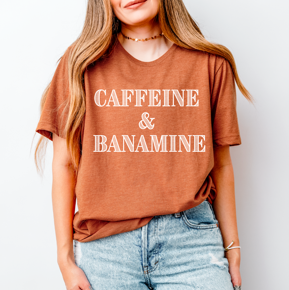 Caffeine and Banamine Horse Girl Graphic T-Shirt