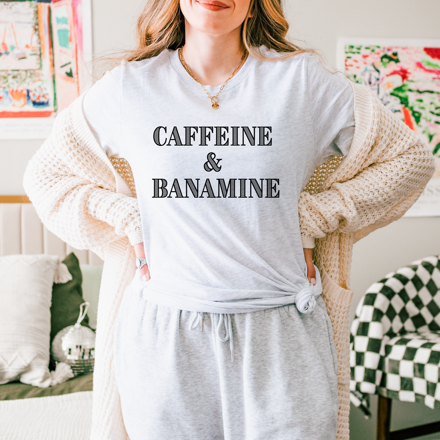 Caffeine and Banamine Horse Girl Graphic T-Shirt