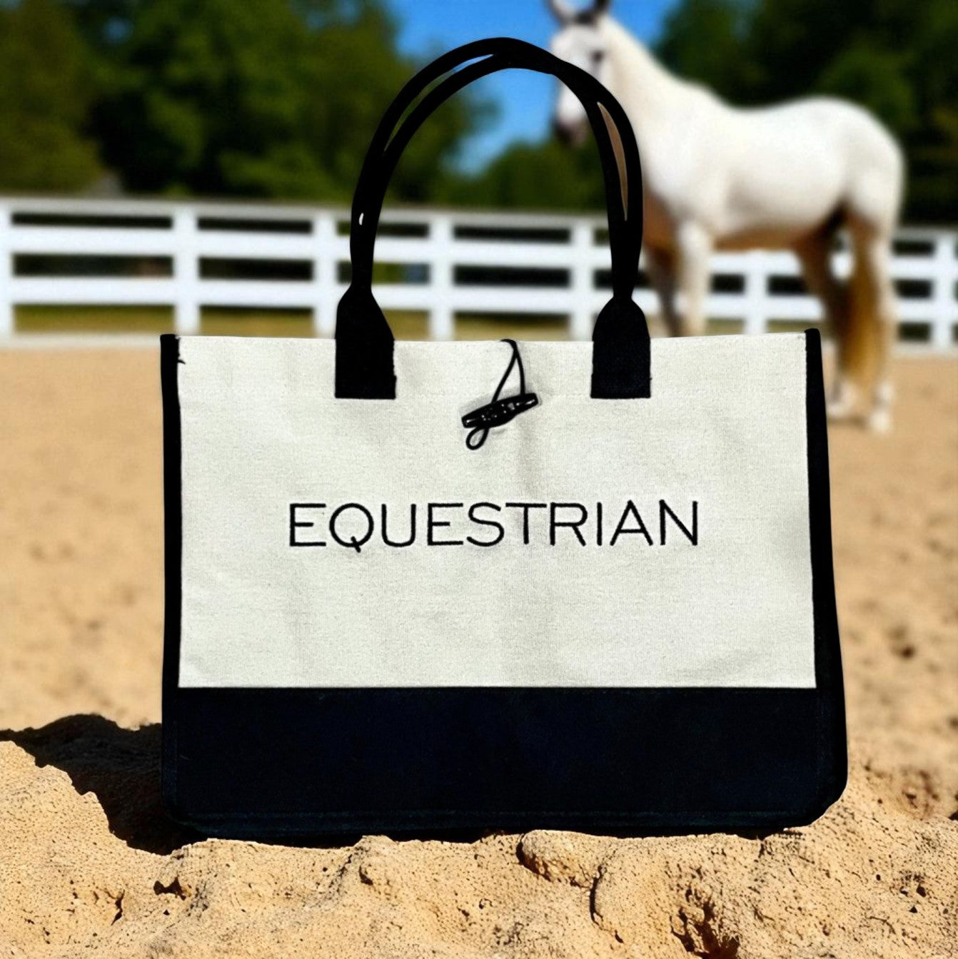 The Horse Show Bag Equestrian Canvas Tote Bag