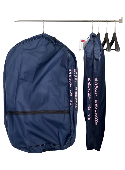 XL Garment Bag with Side Zipper Embroidery