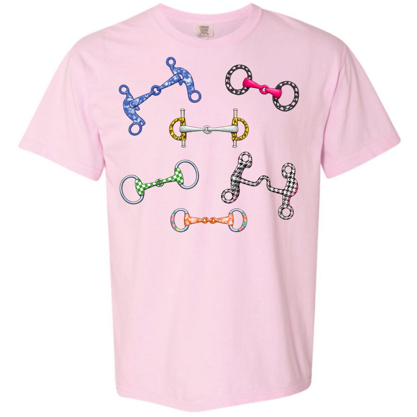 Multi-Colored Horse Bit Graphic Comfort Colors® T-Shirt (Adult & Youth Available)