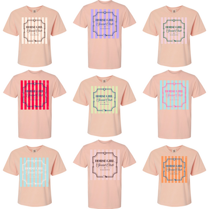 Horse Girl Social Club Tee with Optional Sleeve Cuff Text