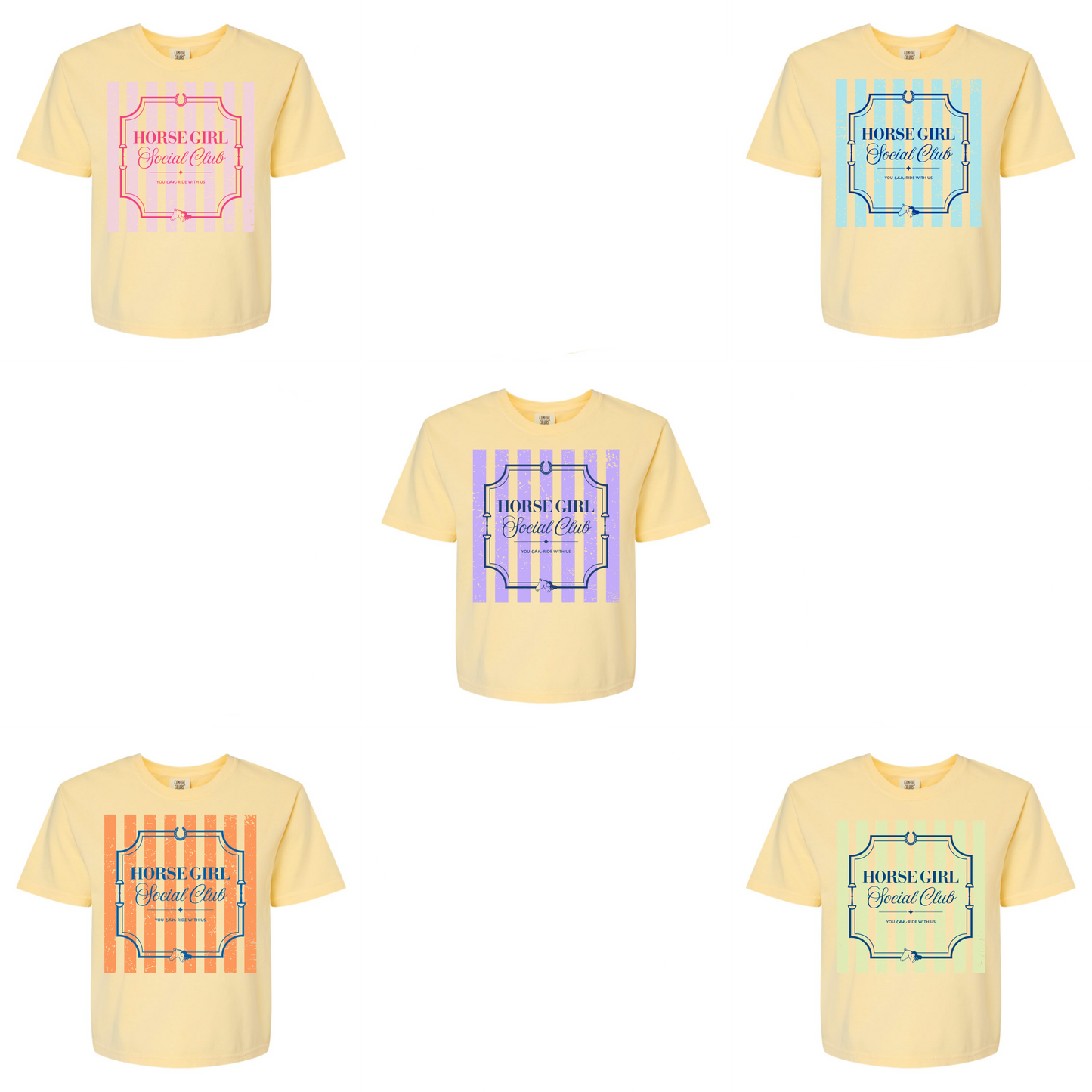 Horse Girl Social Club Tee with Optional Sleeve Cuff Text