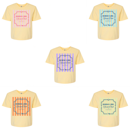 Horse Girl Social Club Tee with Optional Sleeve Cuff Text