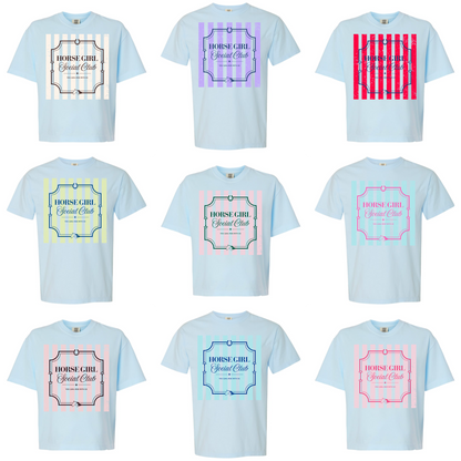 Horse Girl Social Club Tee with Optional Sleeve Cuff Text
