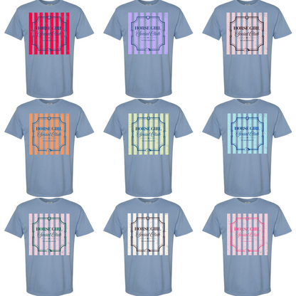 Horse Girl Social Club Tee with Optional Sleeve Cuff Text