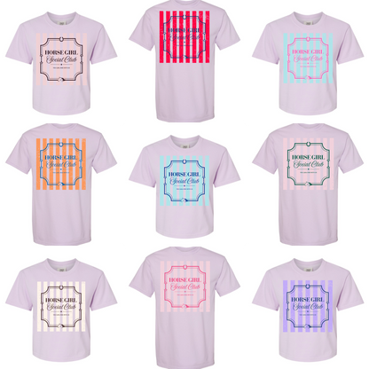 Horse Girl Social Club Tee with Optional Sleeve Cuff Text