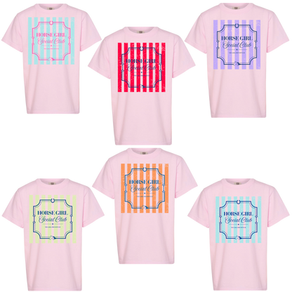 Horse Girl Social Club Tee with Optional Sleeve Cuff Text
