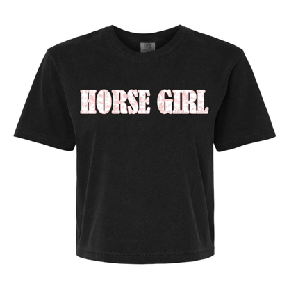 Embroidered Appliqué Comfort Colors® Tee - Cowgirl vs. Horse Girl vs. Equestrian