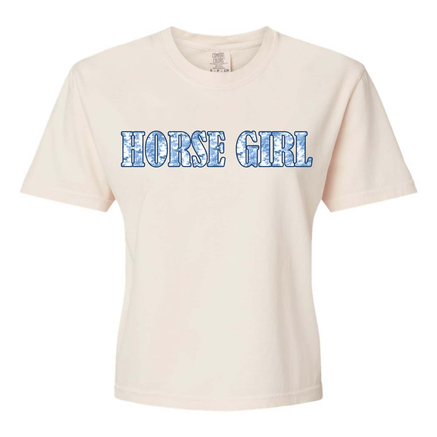 Embroidered Appliqué Comfort Colors® Tee - Cowgirl vs. Horse Girl vs. Equestrian