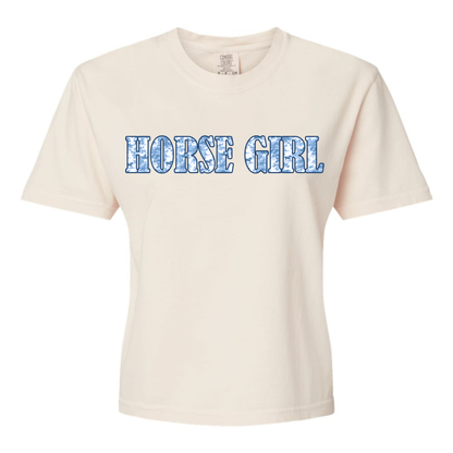 Embroidered Appliqué Comfort Colors® Tee - Cowgirl vs. Horse Girl vs. Equestrian