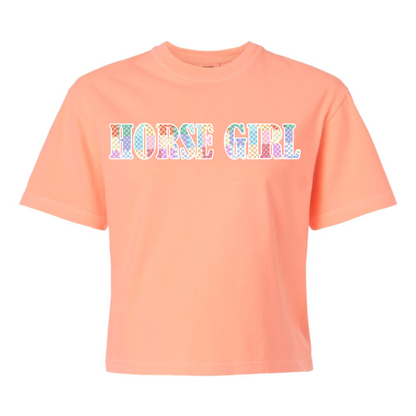 Embroidered Appliqué Comfort Colors® Tee - Cowgirl vs. Horse Girl vs. Equestrian