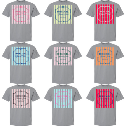 Horse Girl Social Club Tee with Optional Sleeve Cuff Text