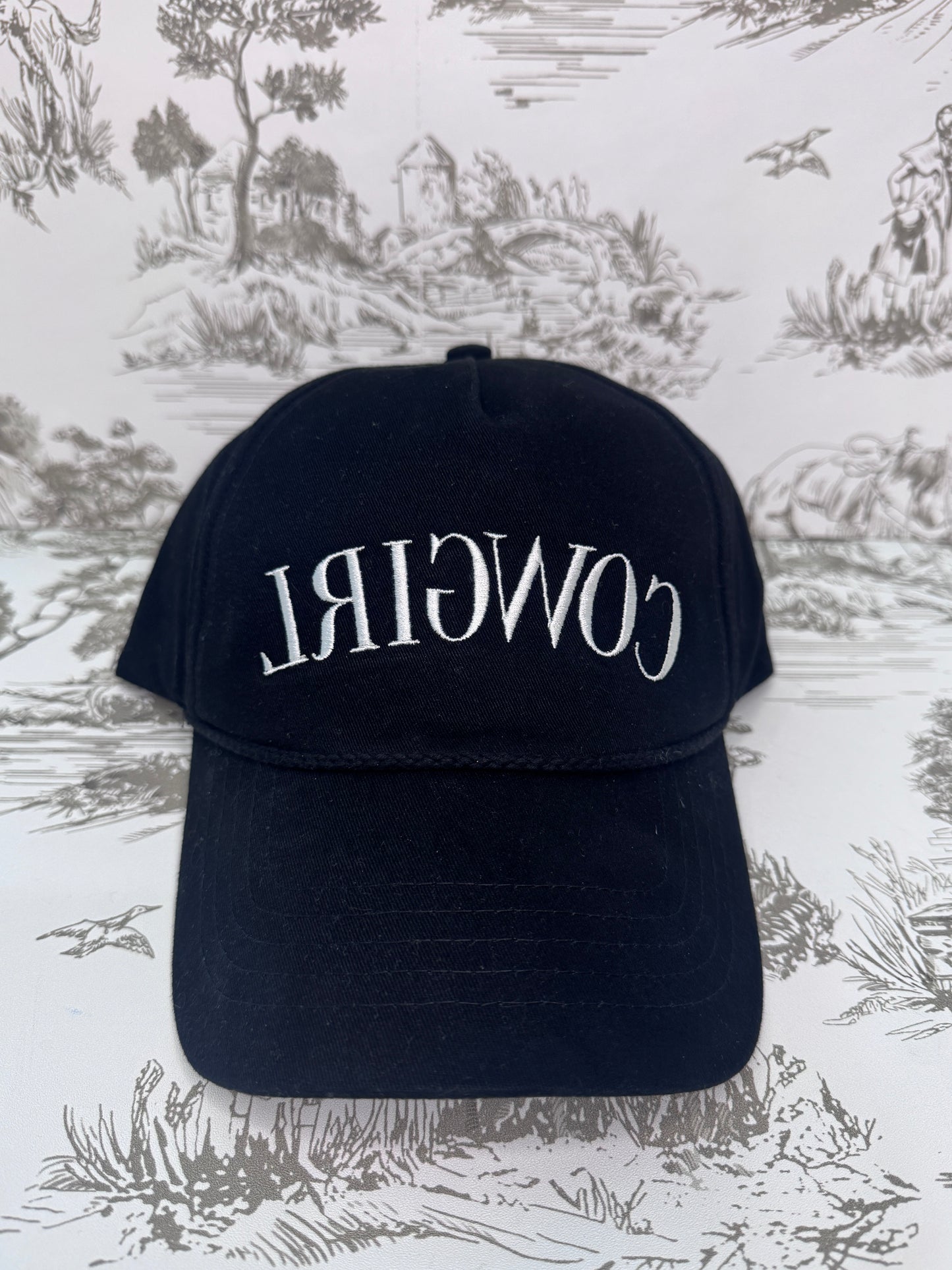 Reversed Cowgirl Embroidered Hat
