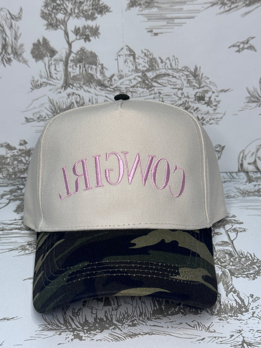 Reversed Cowgirl Embroidered Hat