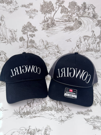 Reversed Cowgirl Embroidered Hat