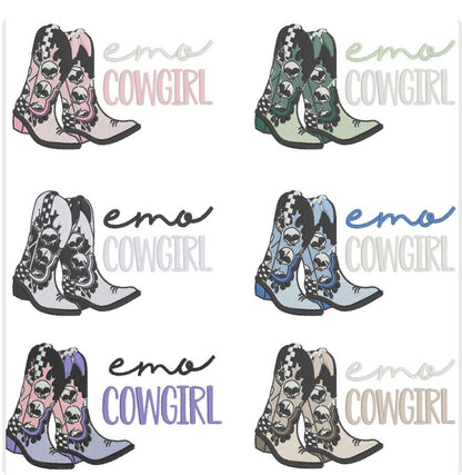 Emo Cowgirl Western Embroidered Hat