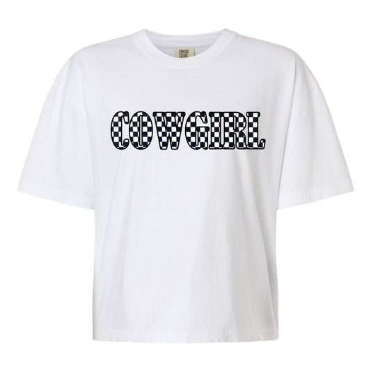 Embroidered Appliqué Comfort Colors® Tee - Cowgirl vs. Horse Girl vs. Equestrian