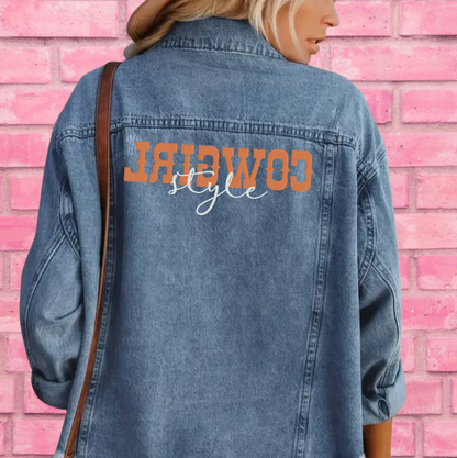 Cowgirl Style Embroidered Denim Jacket