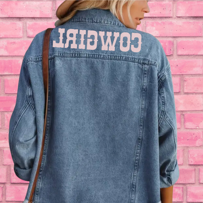 Cowgirl Style Embroidered Denim Jacket