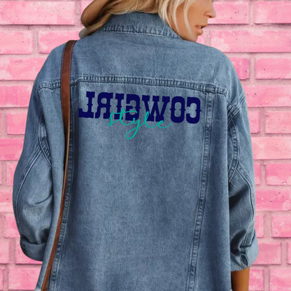 Cowgirl Style Embroidered Denim Jacket