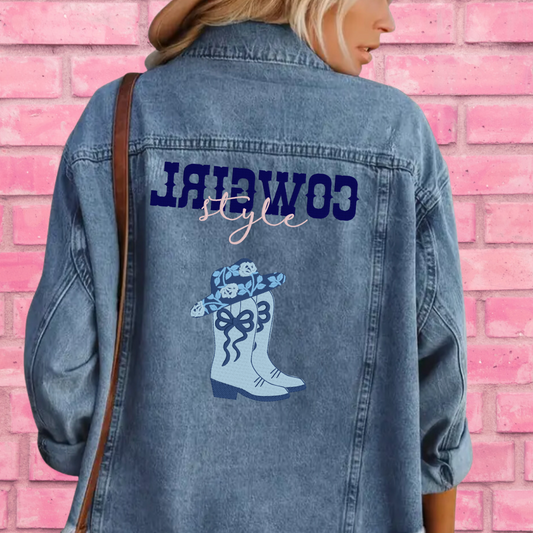 Cowgirl Style Embroidered Denim Jacket
