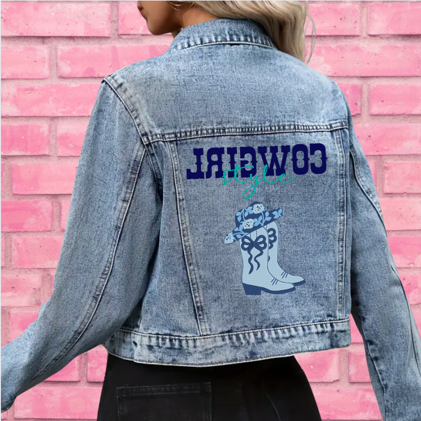Cowgirl Style Embroidered Denim Jacket