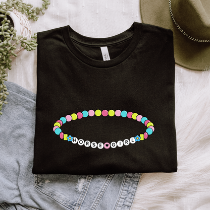 Horse Girl Friendship Bracelet Graphic Shirt