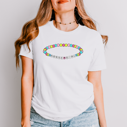 Horse Girl Friendship Bracelet Graphic Shirt