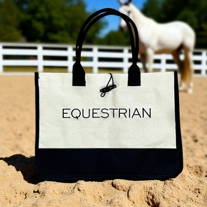 The Horse Show Bag Equestrian Canvas Tote Bag