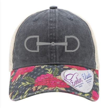 Embroidered 3D Puff Snaffle Bit Hat
