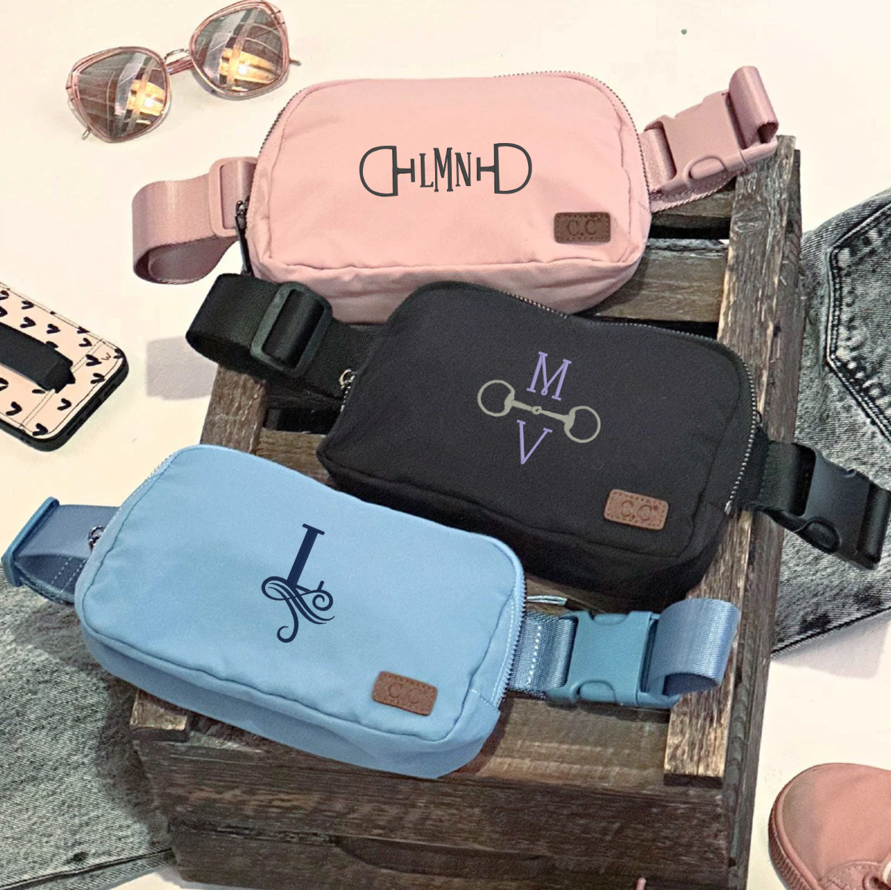 CC Beanie Belt Bag with Custom Embroidery