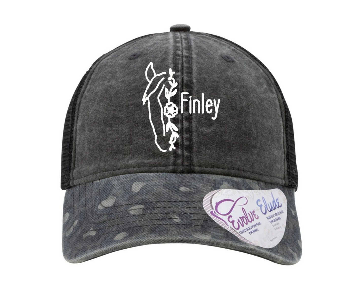 Custom Floral Horse Embroidered Hat