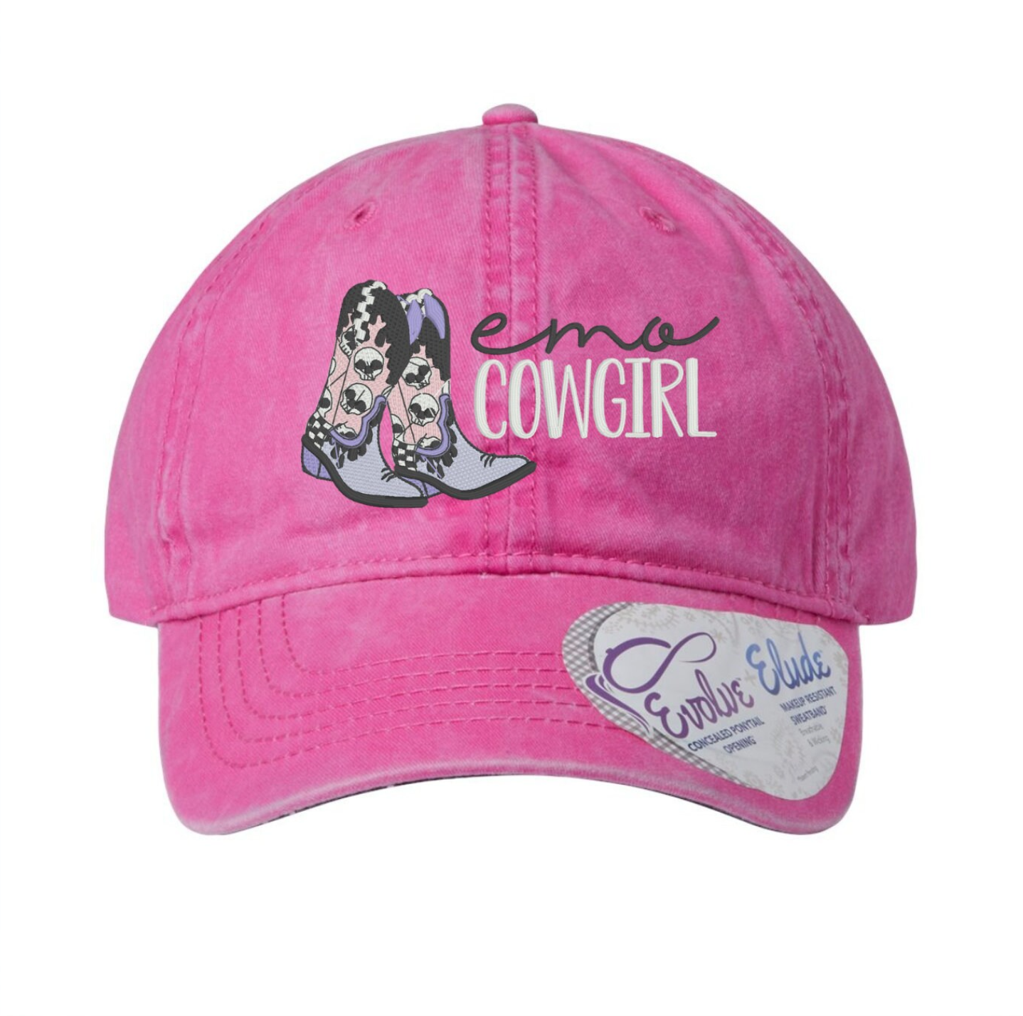 Emo Cowgirl Western Embroidered Hat