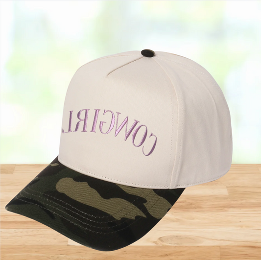 Reversed Cowgirl Embroidered Hat