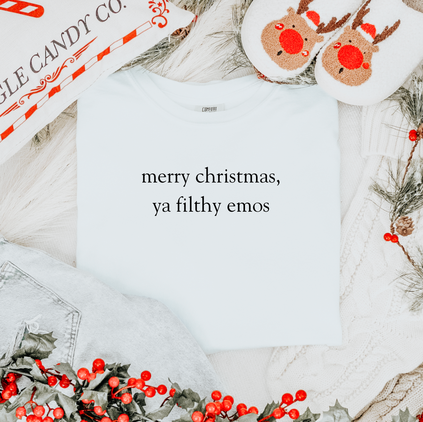 Holiday Emo Heavyweight Custom Colors T-Shirt