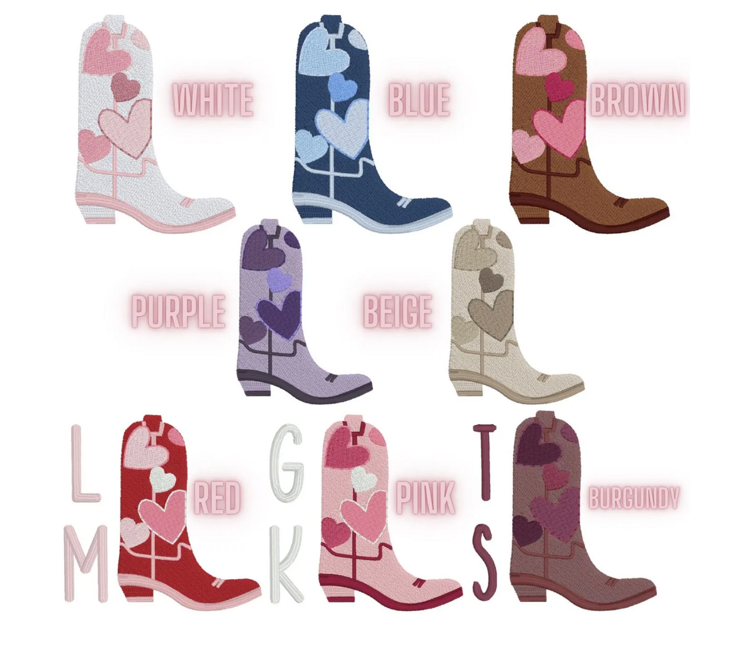 Heart Boot Monogram Crewneck Sweatshirt