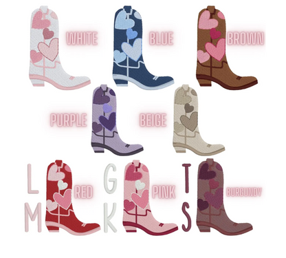 Heart Boot Monogram Crewneck Sweatshirt