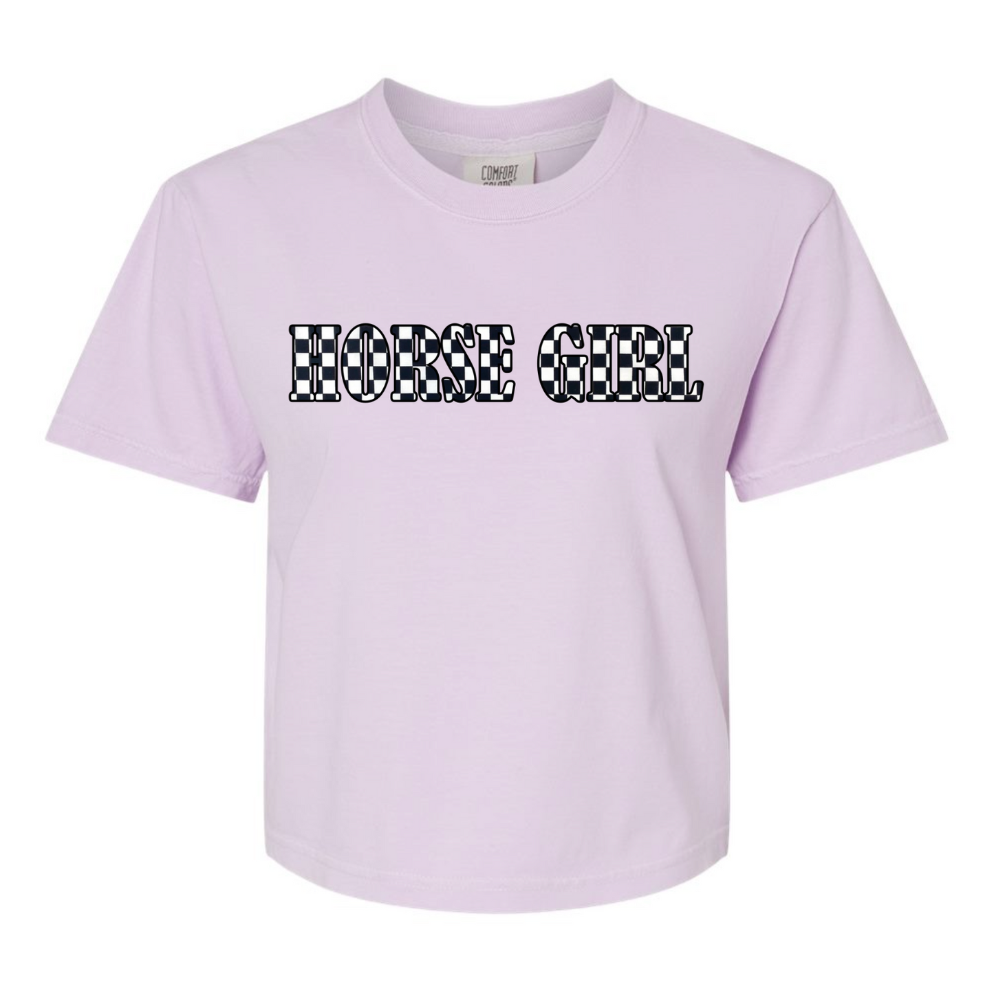 Embroidered Appliqué Comfort Colors® Tee - Cowgirl vs. Horse Girl vs. Equestrian