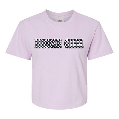 Embroidered Appliqué Comfort Colors® Tee - Cowgirl vs. Horse Girl vs. Equestrian