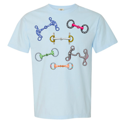 Multi-Colored Horse Bit Graphic Comfort Colors® T-Shirt (Adult & Youth Available)