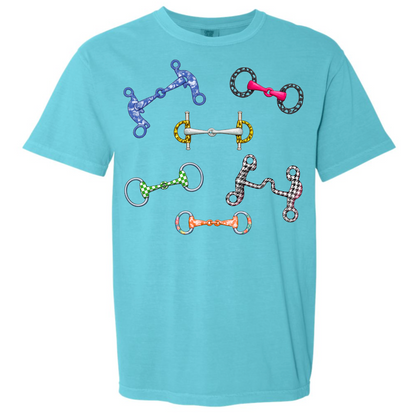 Multi-Colored Horse Bit Graphic Comfort Colors® T-Shirt (Adult & Youth Available)