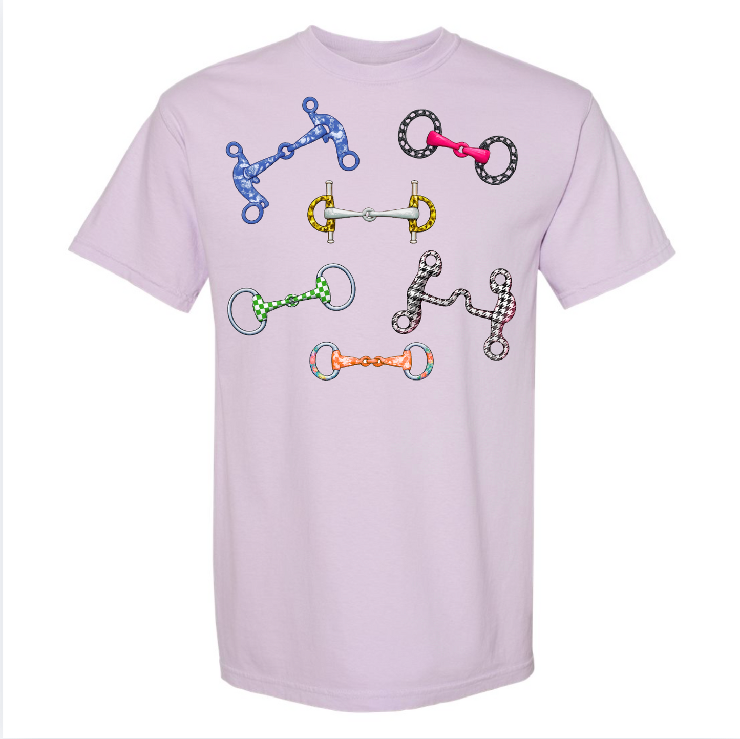 Multi-Colored Horse Bit Graphic Comfort Colors® T-Shirt (Adult & Youth Available)