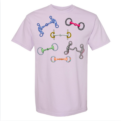 Multi-Colored Horse Bit Graphic Comfort Colors® T-Shirt (Adult & Youth Available)