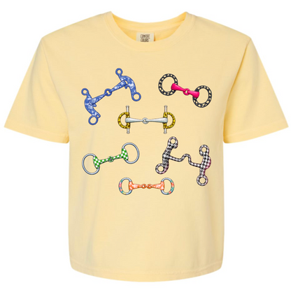 Multi-Colored Horse Bit Graphic Comfort Colors® T-Shirt (Adult & Youth Available)
