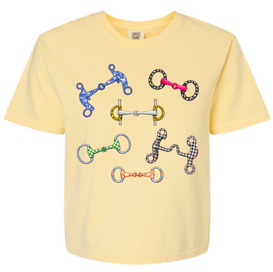 Multi-Colored Horse Bit Graphic Comfort Colors® T-Shirt (Adult & Youth Available)